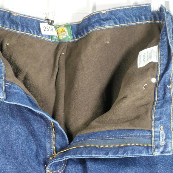 Cabelas Fleece Lined Blue Denim Jeans Mens Size 40 x 30 High Rise Straight Leg - Picture 5 of 9